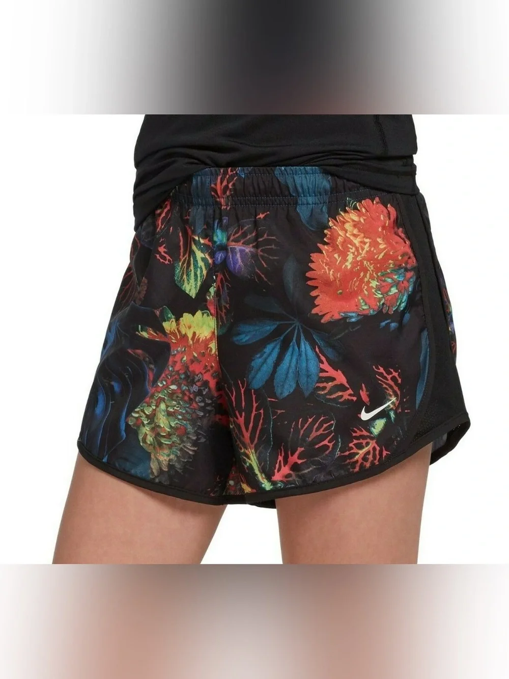 Nike Girls Glow Botanical Tempo Shorts Large Floral Dri-Fit L